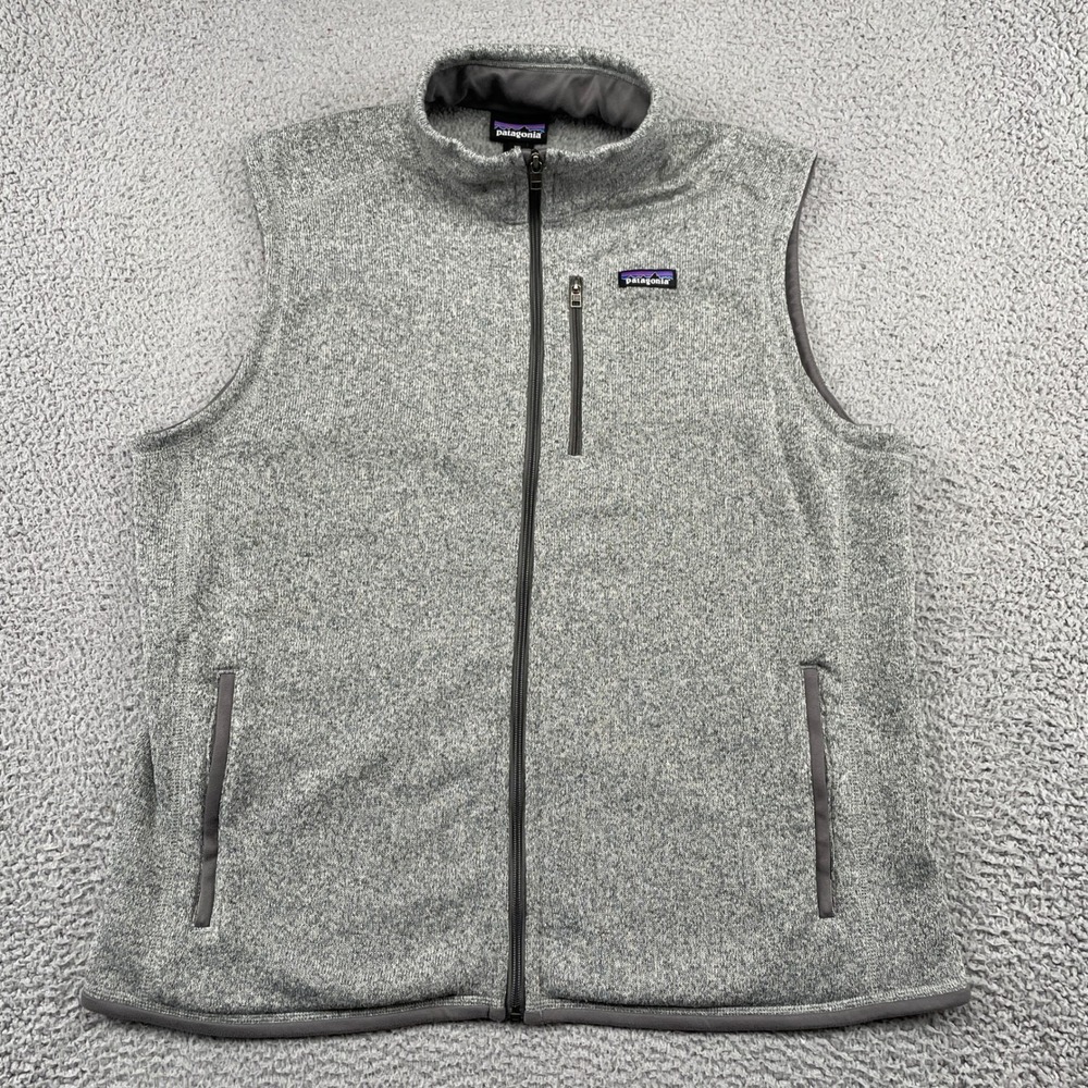 Patagonia Vest Mens XXL Grey Better Sweater Full Zip Fleece Outdoor 25882